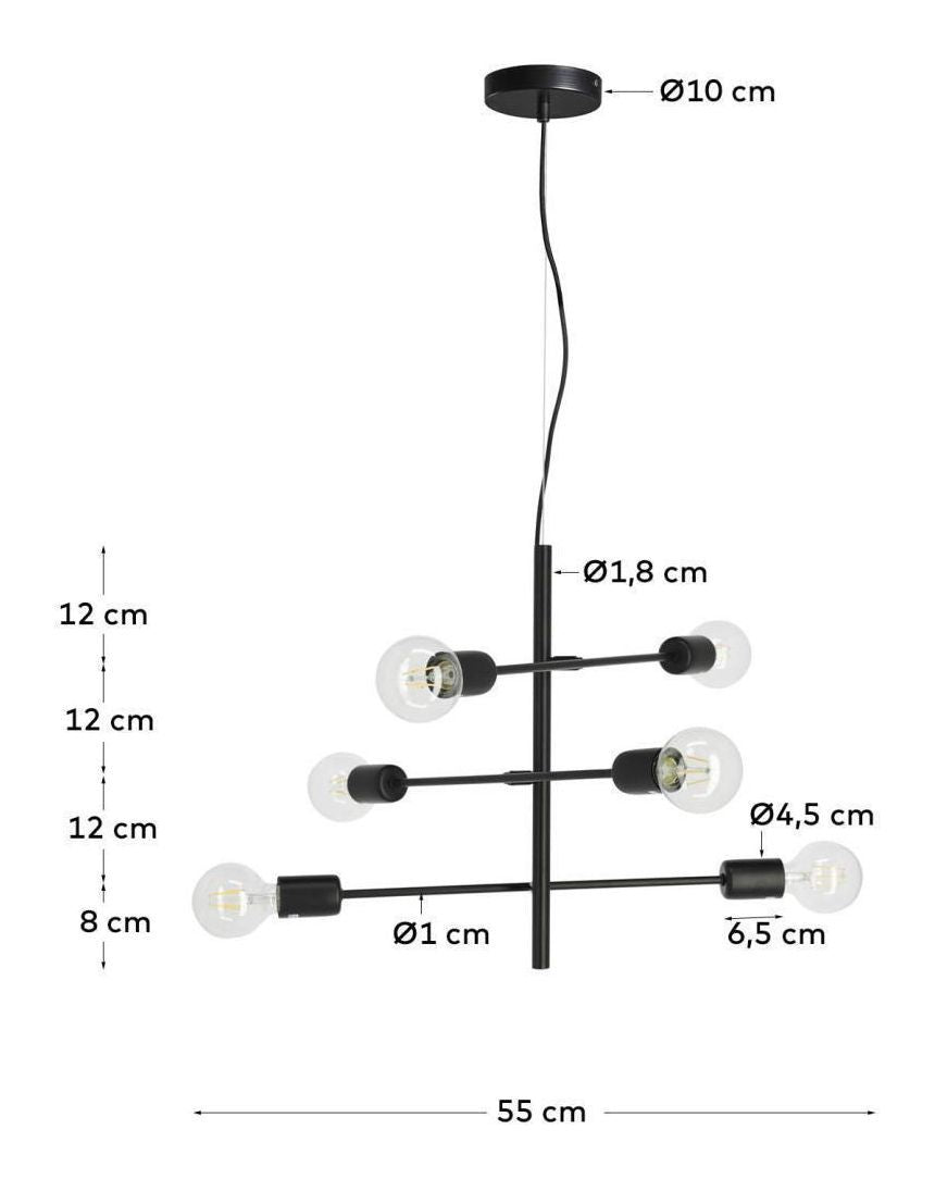 Spica taklampe svart