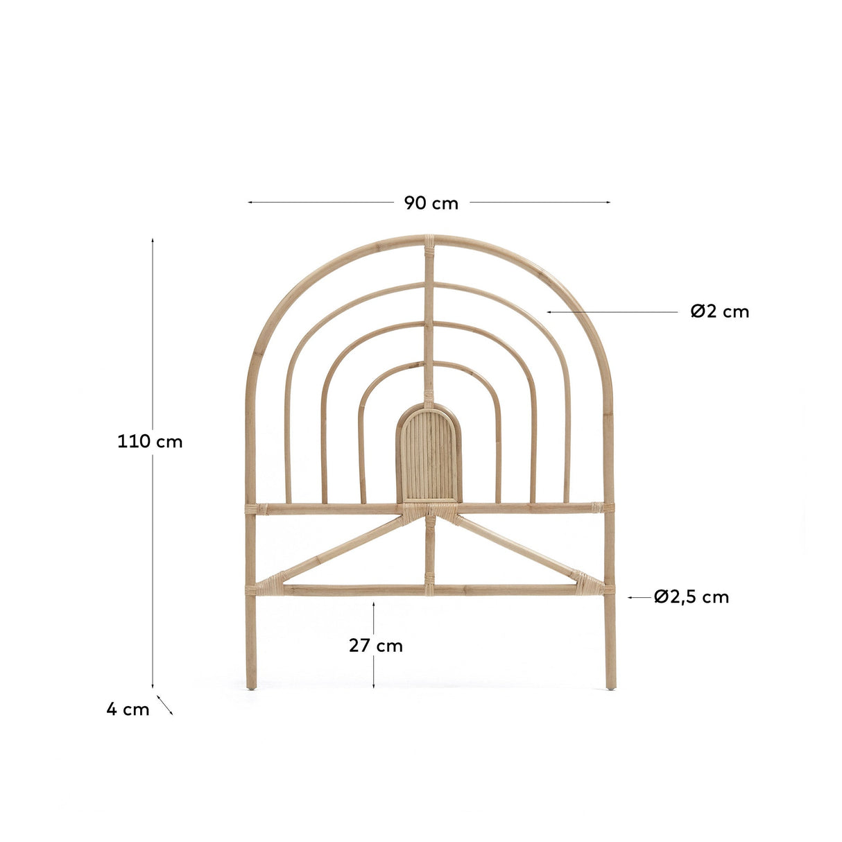 Sundberg Botboard of Rattan, 90 cm