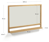 Taciana Mirror, 70x100, solid teakramme