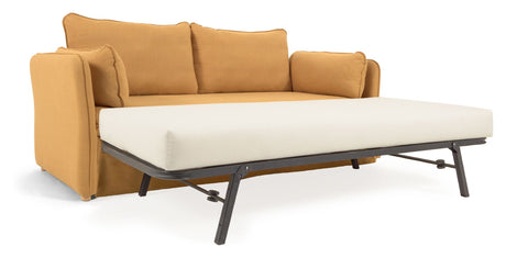 Tanit sofa seng, B210, gult lin/bøkelegre