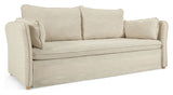 Tanit Sofa Bed, B210, Off-White Linen/Beech Legs