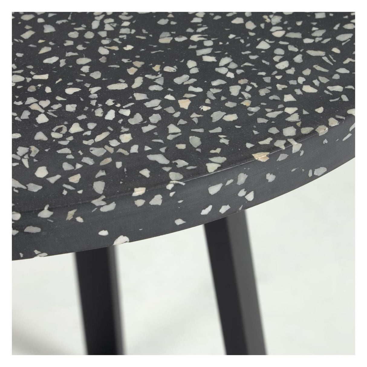 Tella Garden Table Black Terrazzo, Ø75