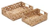 Tressa Basket, sett med 2, naturlige fibre, 27x20/36x27