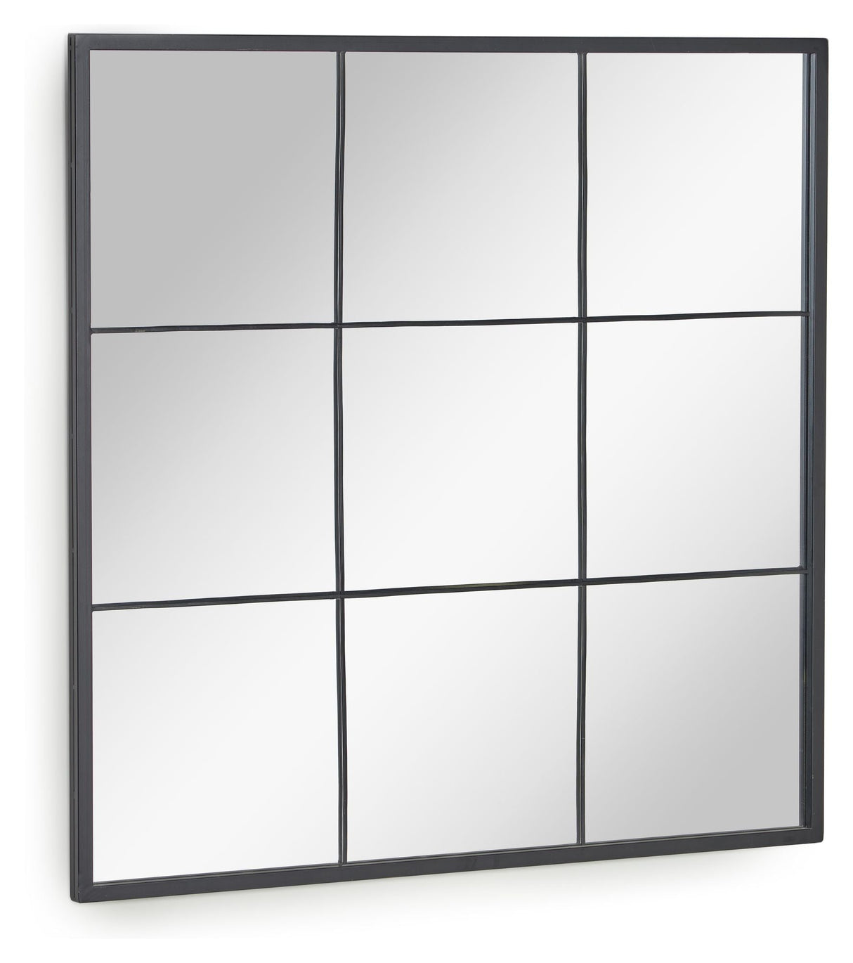 Ulrica speil med black metal ramme, 80x80