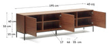 Vedrana TV Table, Walnut Define, 195x55