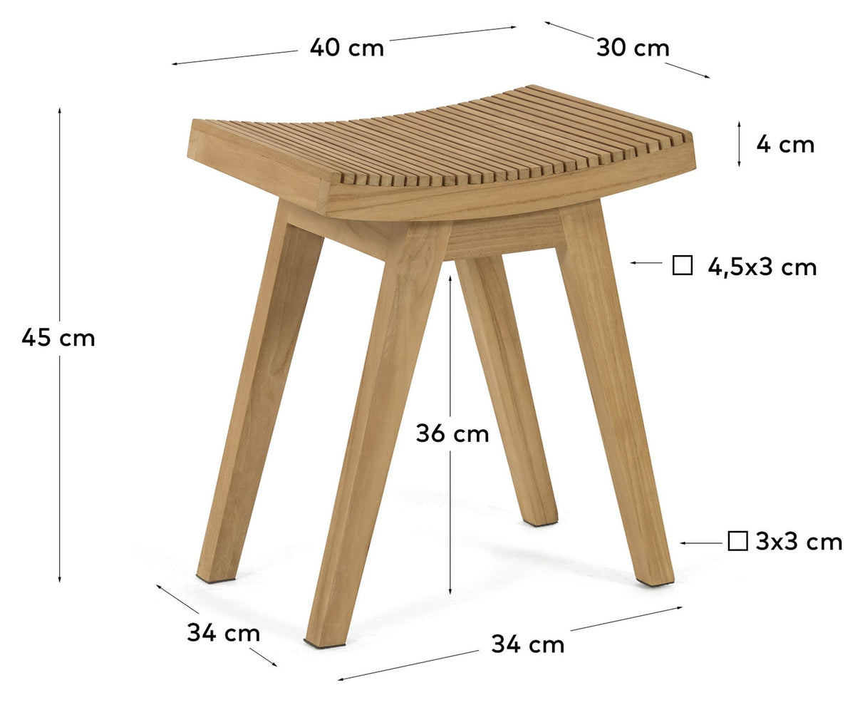 Vicentina avføring, massiv teak