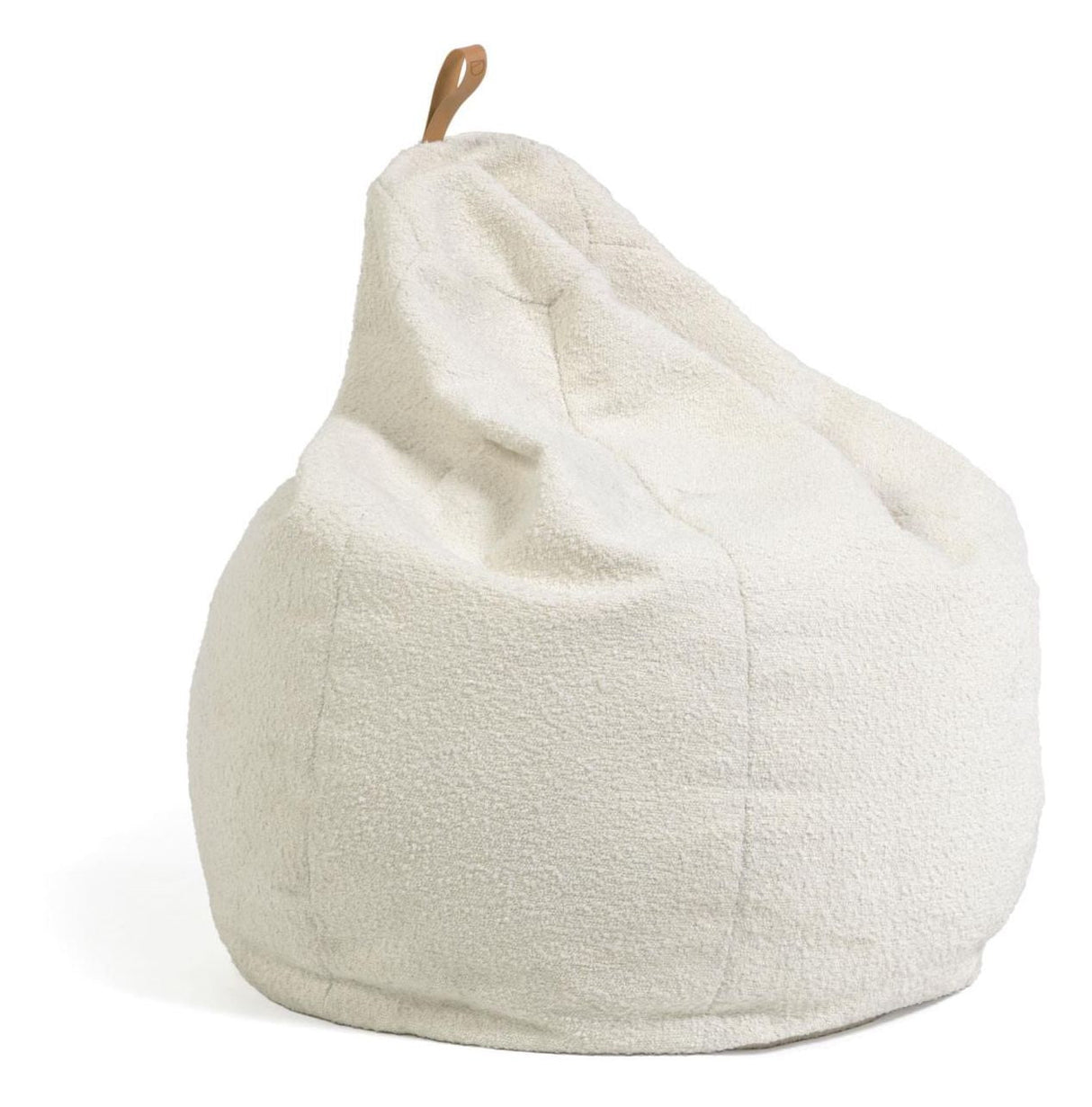 Vicka Children's Beanbag White Artificial Lambsin