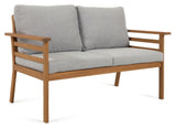 Vilma Lounge Set w. Grå puter, Acacia Wood