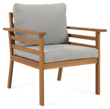 Vilma Lounge Set w. Grå puter, Acacia Wood