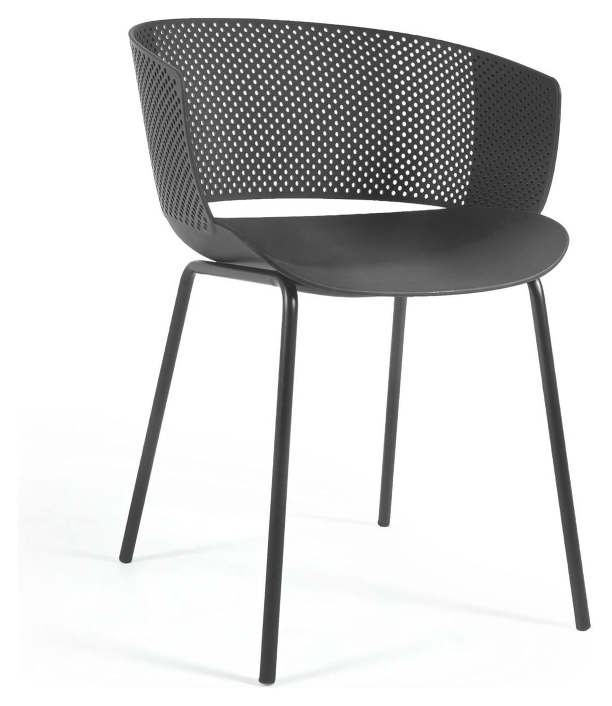 Yeray Garden Chair i resirkulert plast, svart