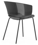 Yeray Garden Chair i resirkulert plast, svart