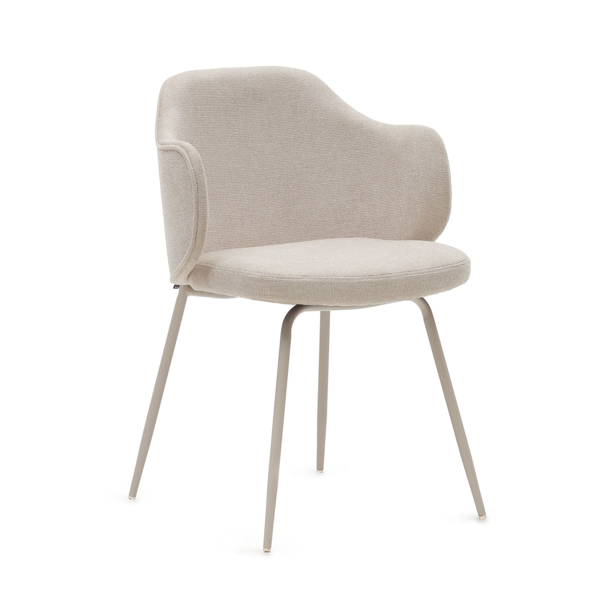 Yunia spisestol med armlener, beige stoff