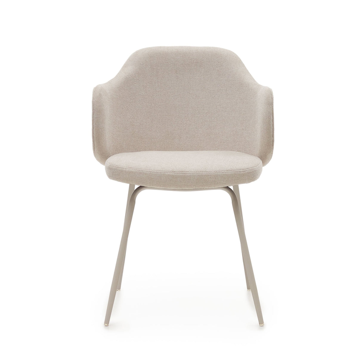 Yunia spisestol med armlener, beige stoff