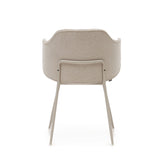 Yunia spisestol med armlener, beige stoff