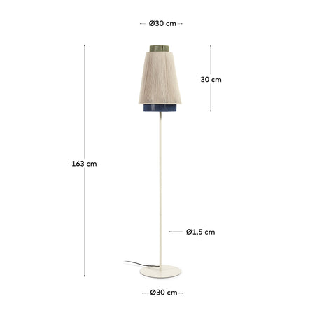 Yuvia bomulls gulvlampe beige