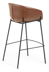 Zadine Barstool Brown Leatherette