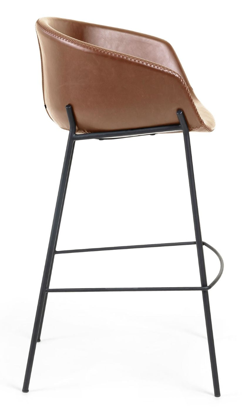 Zadine Barstool Brown Leatherette