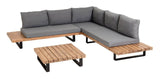 Zalika Lounge Set Acacia Wood/Grey Puter