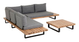 Zalika Lounge Set Acacia Wood/Grey Puter