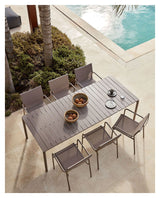 Zaltana Garden Table med forlengelse, 140/200x90, Mat Brown aluminium