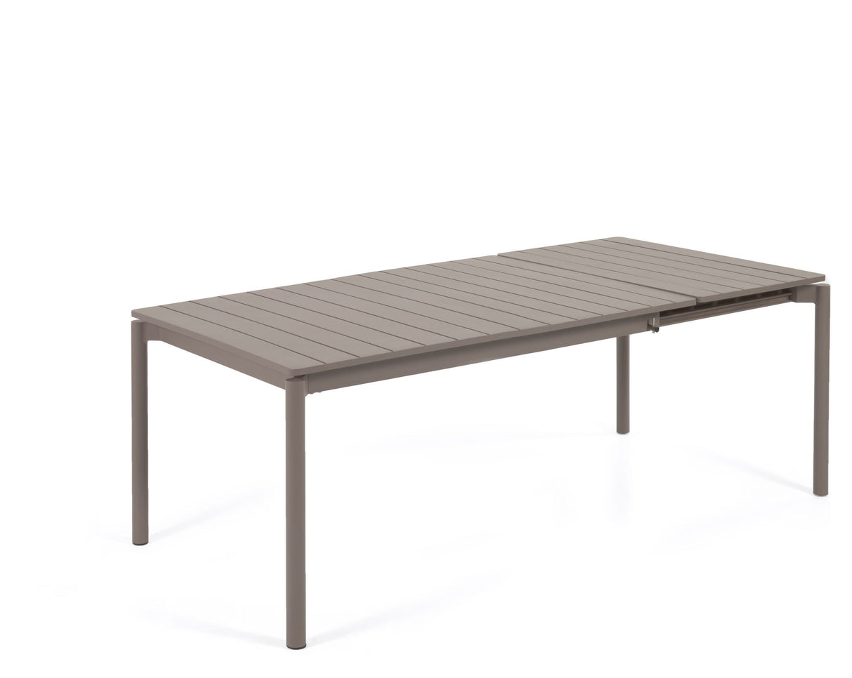 Zaltana Garden Table med forlengelse, 140/200x90, Mat Brown aluminium