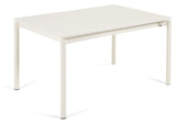 Zaltana Garden Table med forlengelse, 140/200x90, Mat White Aluminium