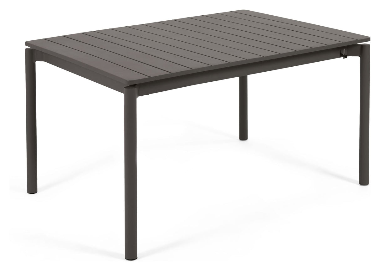 Zaltana Garden Table med forlengelse, 140/200x90, Mat Black Aluminium