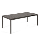 Zaltana Garden Table med forlengelse, 140/200x90, Mat Black Aluminium