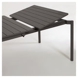 Zaltana Garden Table med forlengelse, 140/200x90, Mat Black Aluminium