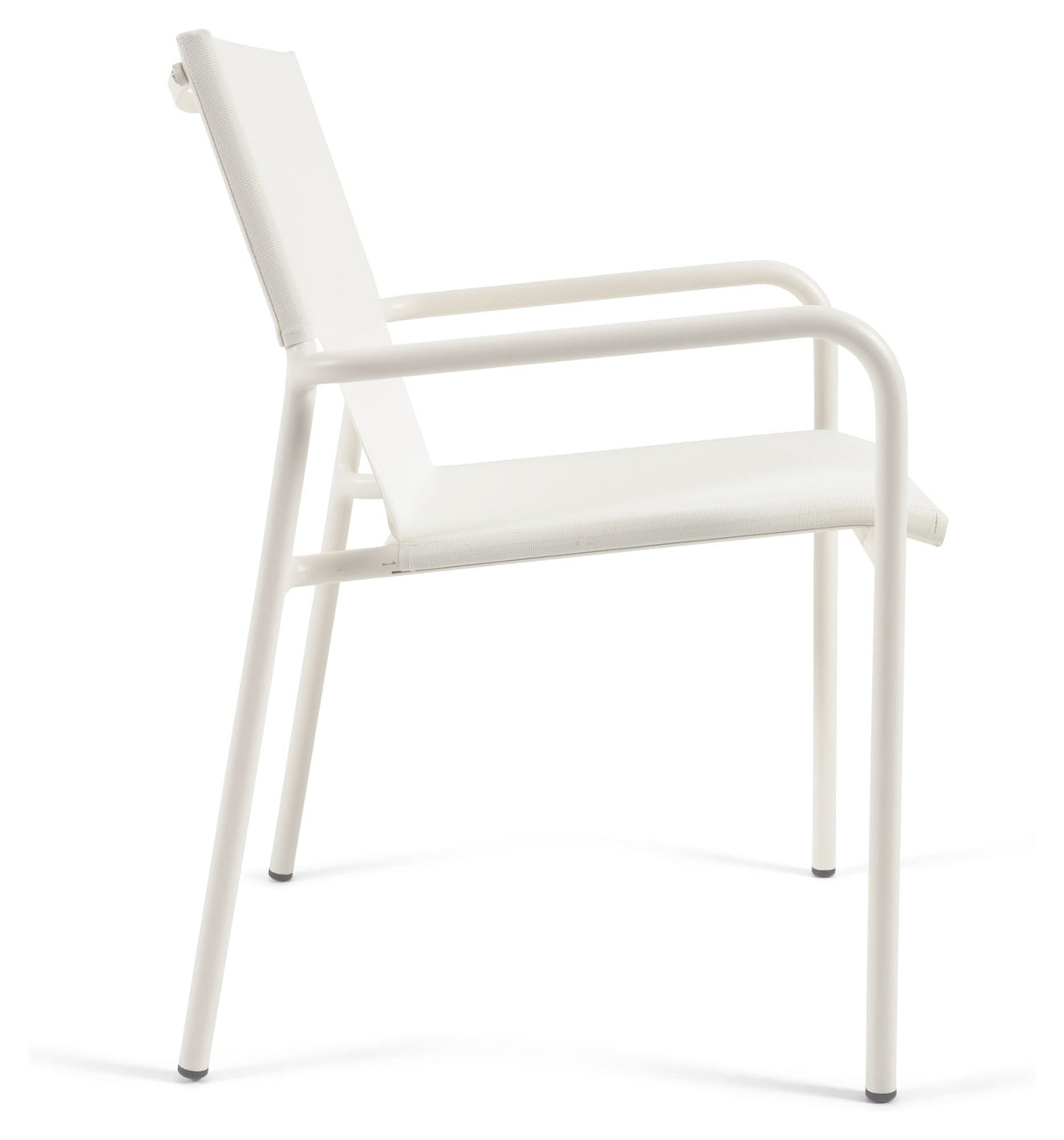 Zaltana Garden Chair, Matte White Aluminium