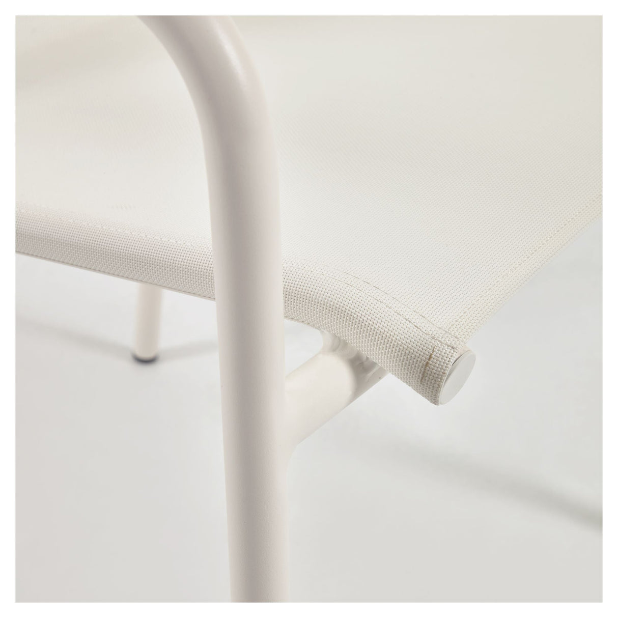 Zaltana Garden Chair, Matte White Aluminium