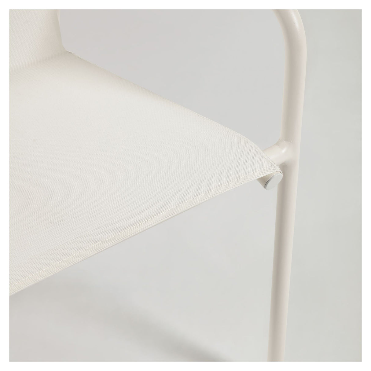 Zaltana Garden Chair, Matte White Aluminium