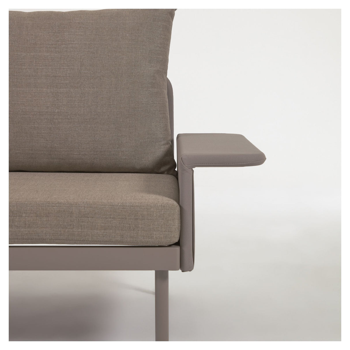 Zaltana Lounge Corner Sofa med bord, Matt Brown aluminium