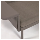 Zaltana Lounge Corner Sofa med bord, Matt Brown aluminium