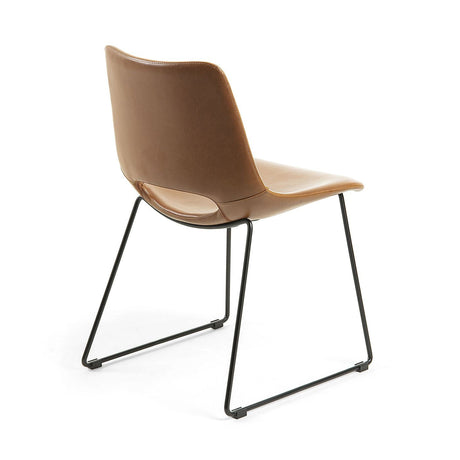 Ziggy Dining Chair Brown Leatherette