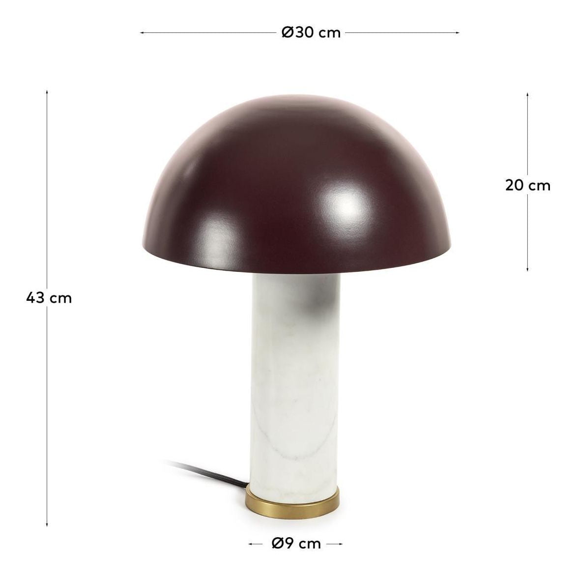 Zorione bordlampe - hvit/brun