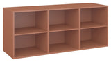 Hold hylla med 3 faste hyller. Modul 005, Terracotta