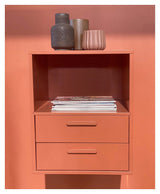 Hold hylla med fast hylle. Modul 003, Terracotta