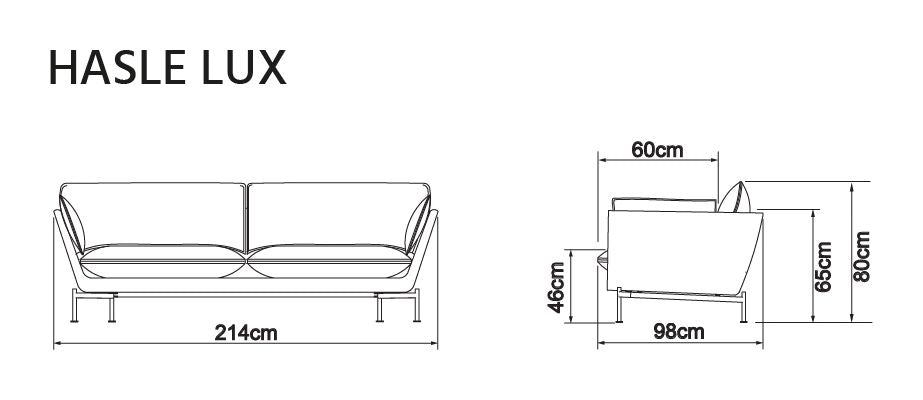 Hasle Lux 3-seters sofa, grønn fløyel