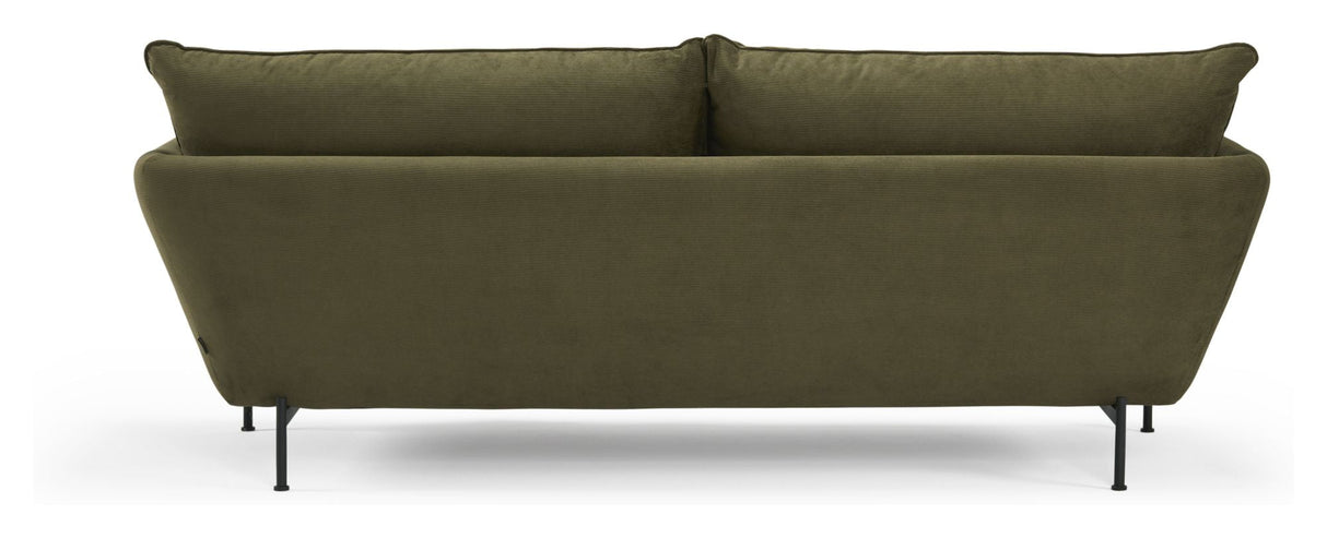 Hasle Lux 3-seters sofa, grønn fløyel