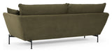 Hasle Lux 3-seters sofa, grønn fløyel