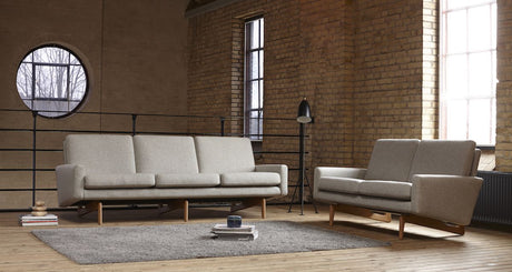 Egsmark 2-seters sofa, mørk sand