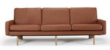 Egsmark 3-seters sofa, cognac skinn