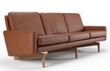 Egsmark 3-seters sofa, cognac skinn