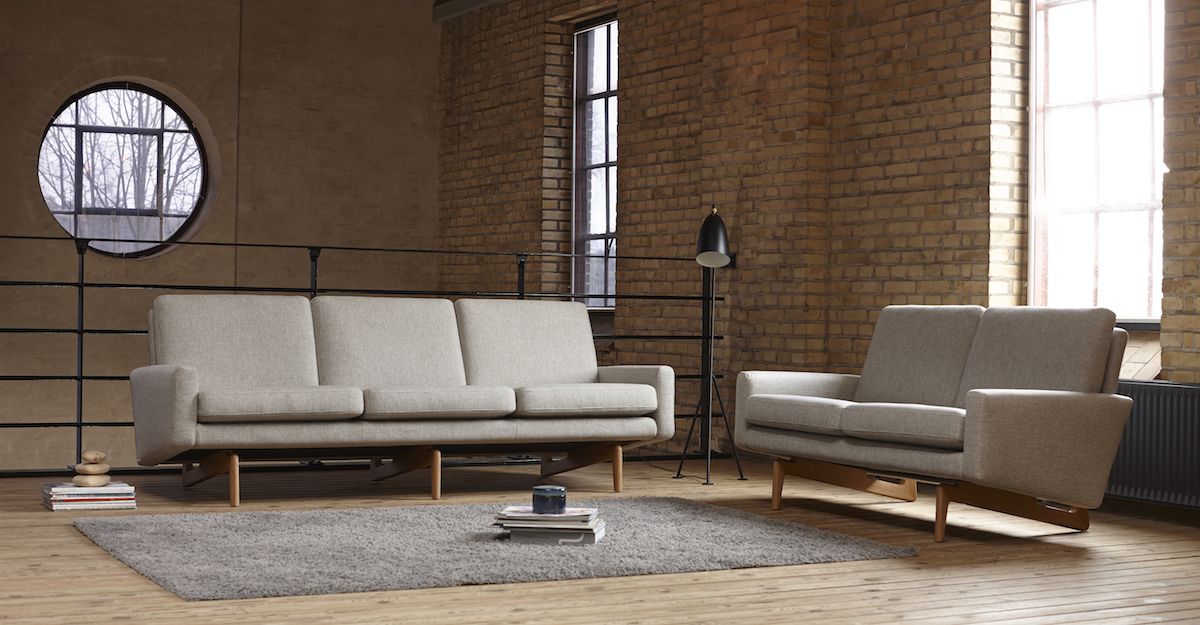 Egsmark 3-seters sofa, mørk sand