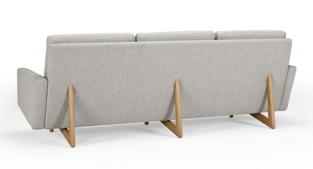 Egsmark 3-seters sofa, mørk sand