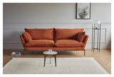 Hasle Lux 2-seters sofa, oransje fløyel