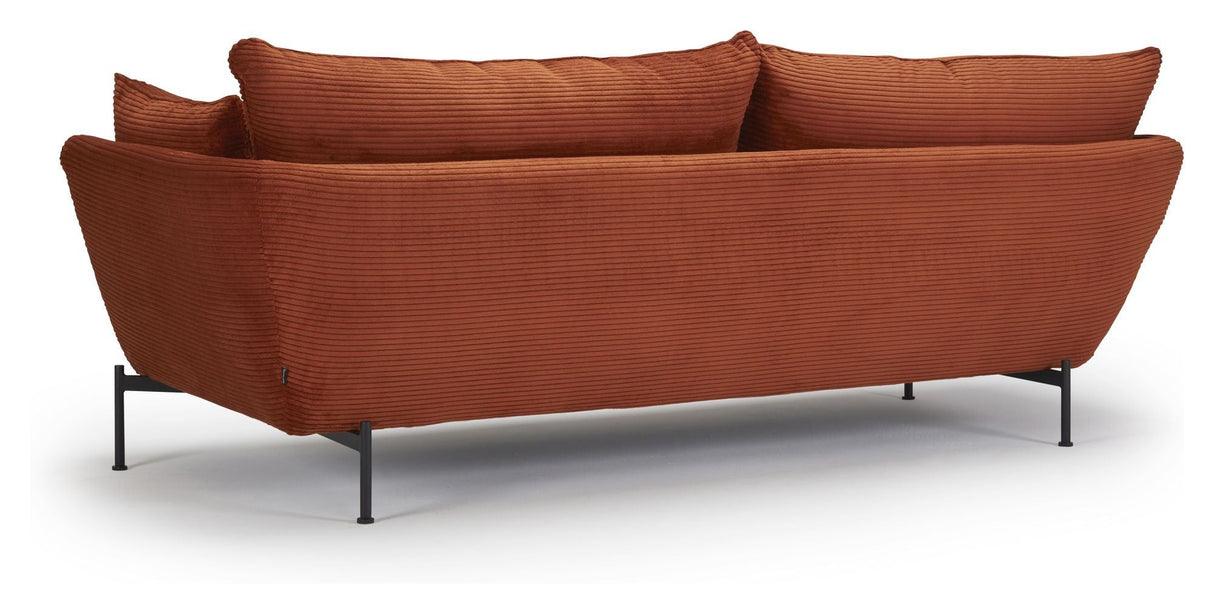 Hasle Lux 2-seters sofa, oransje fløyel