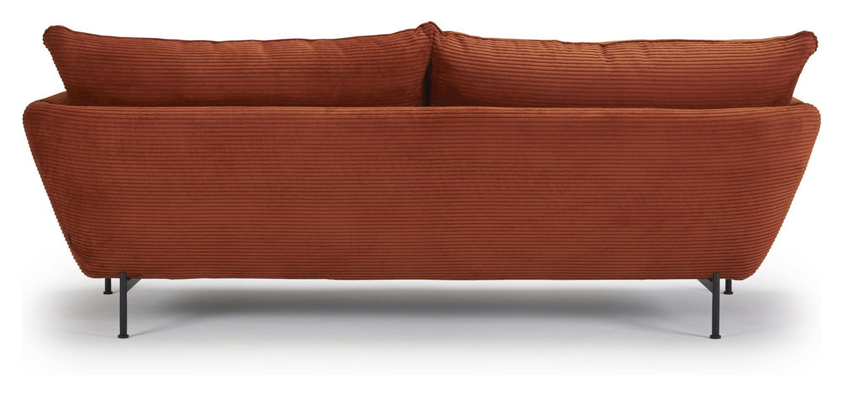 Hasle Lux 2-seters sofa, oransje fløyel