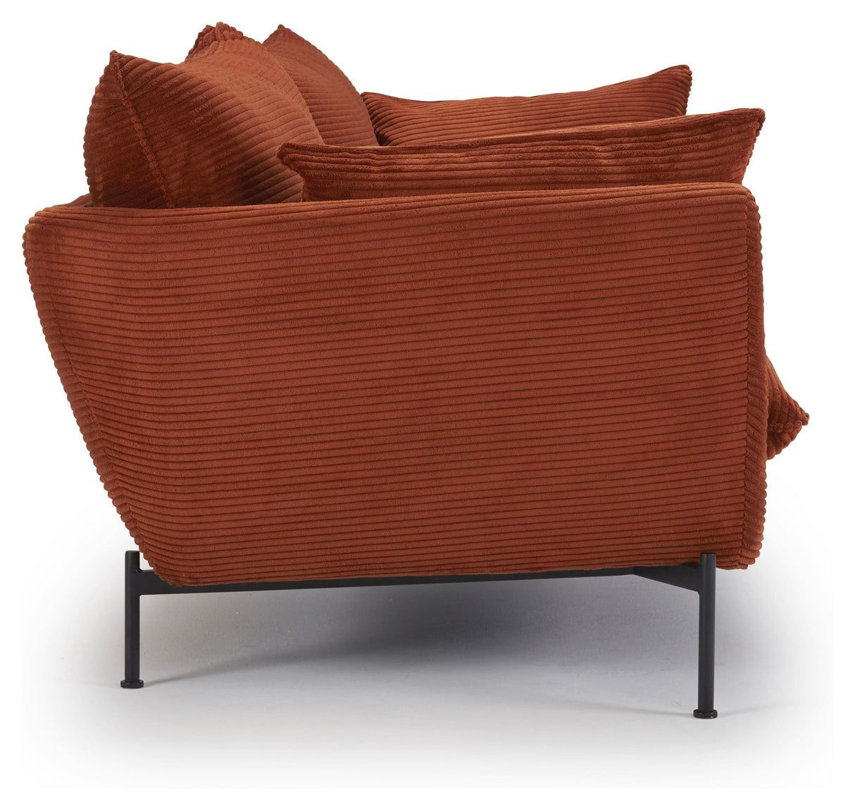 Hasle Lux 3-seters sofa, oransje fløyel